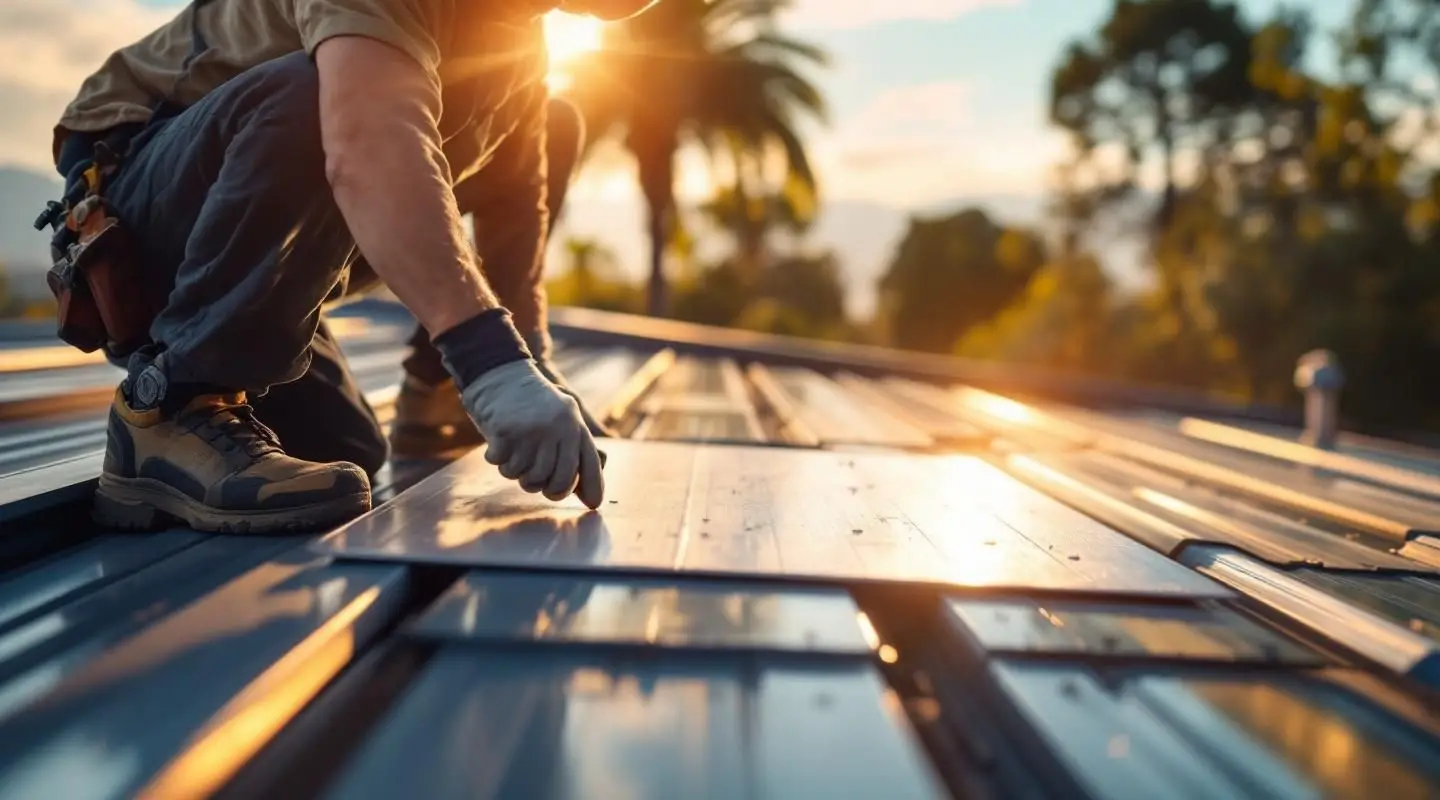 A commercial facility in DeLand featuring a precision-installed standing seam metal roof reflecting the Florida sun.